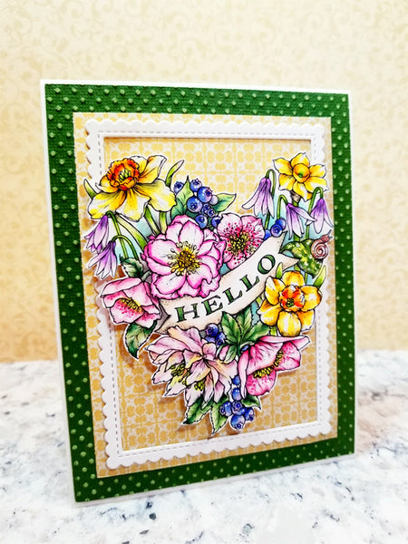 Heart Abloom Digital Stamp Set