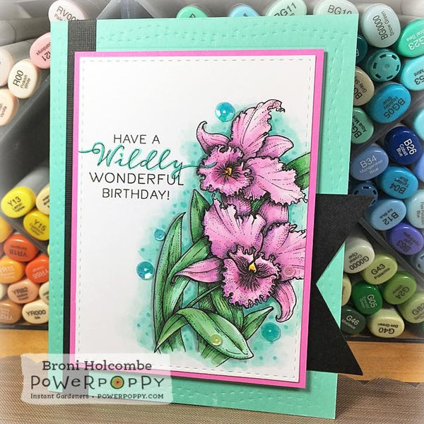 Ruffled Wild Orchids Digital Stamp Set