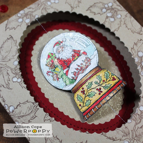 Snowglobe Greetings Digital Stamp Set