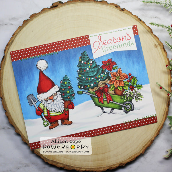 Season's Greenings: Planta Claus Digital Stamp Set