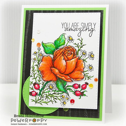 Rose and Chamomile Digital Stamp Set