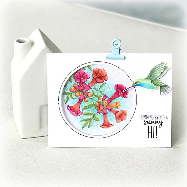Trumpet Vine Visitor Digital Stamp Set