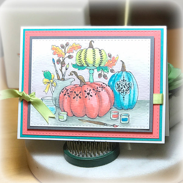 Painting Pumpkins Digital Stamp Set