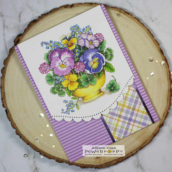 Clover and Pansies Digital Stamp Set