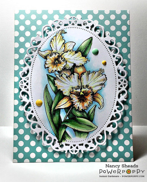 Ruffled Wild Orchids Digital Stamp Set