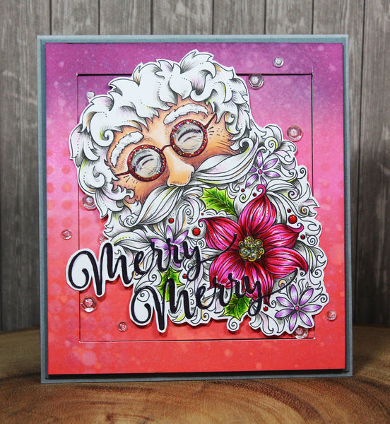 Flowering Santa Stamp Set