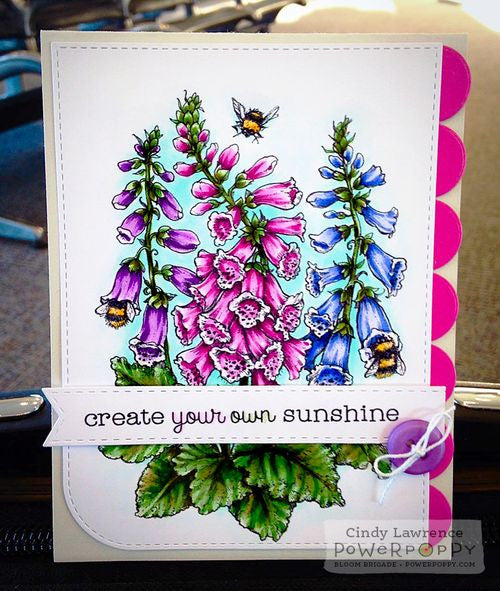 Bees in Foxglove Digital Stamp Set