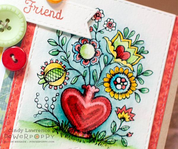Folk Heart Stamp Set
