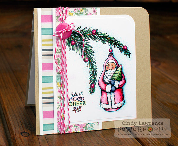 Glittering Glass Santa Digital Stamp Set