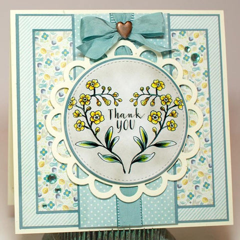Forget-Me-Not Heart Digital Stamp Set