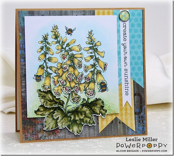 Bees in Foxglove Digital Stamp Set