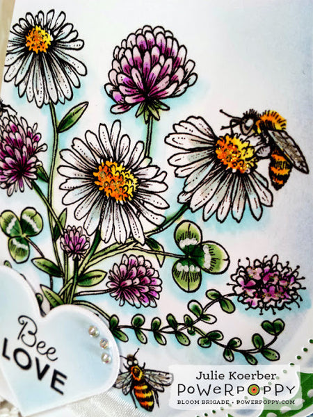 Asters Abuzz Digital Stamp Set