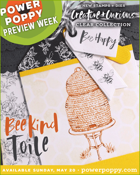 Bee Kind Toile Stamp Set