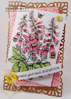 Bees in Foxglove Digital Stamp Set