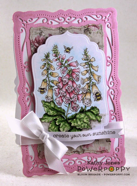 Bees in Foxglove Digital Stamp Set