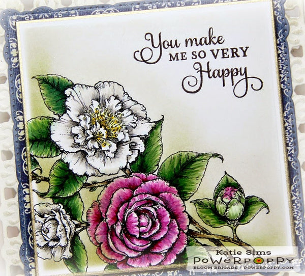 Camellias Digital Stamp Set