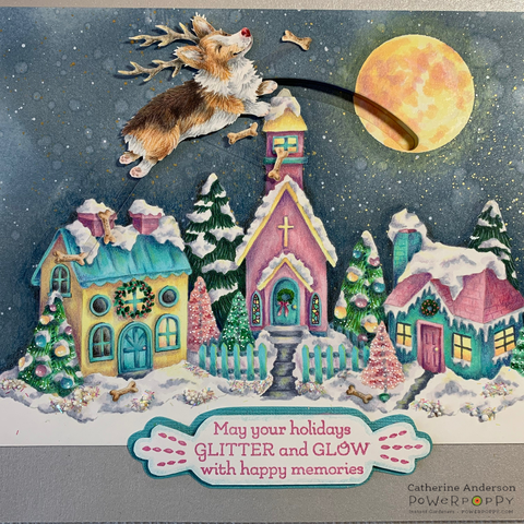 Glittery Village Digital Stamp Set