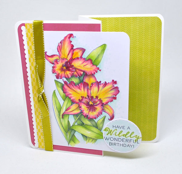 Ruffled Wild Orchids Digital Stamp Set