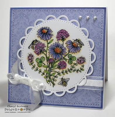 Asters Abuzz Digital Stamp Set