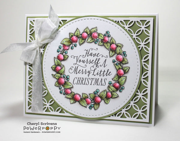 Wreath: Felt Leaves and Fruits Digital Stamp Set