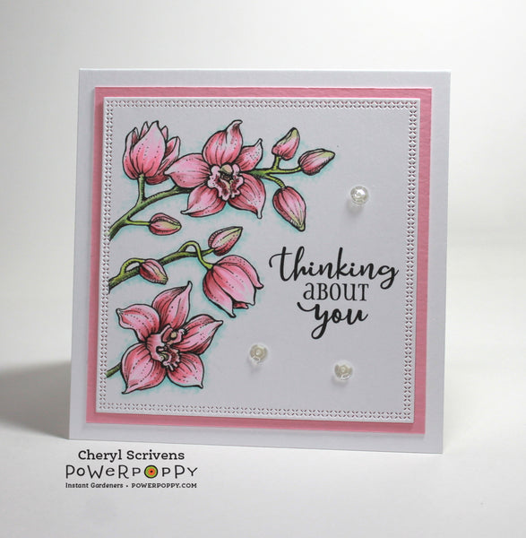 Orchid Cascade Digital Stamp Set