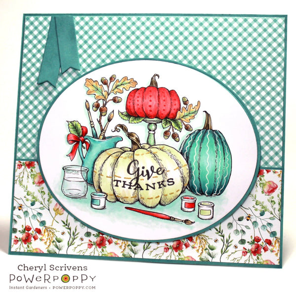 Painting Pumpkins Digital Stamp Set