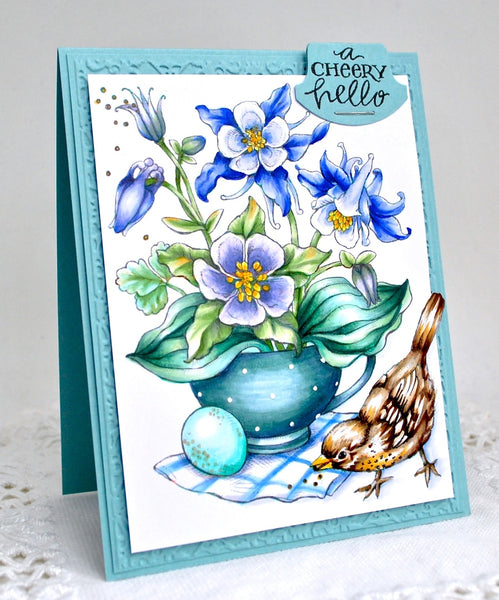 Cup of Columbine Digital Stamp Set