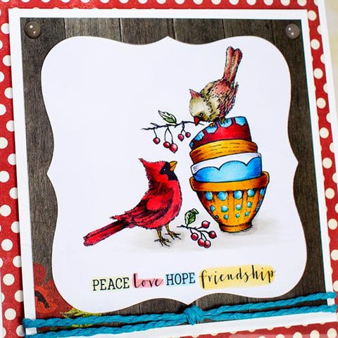 Cardinal Couple Digital Stamp Set