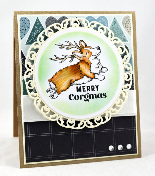 Christmas Corgi Digital Stamp Set