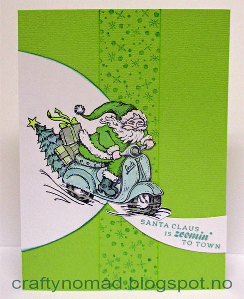 Scooter Santa Digital Stamp Set