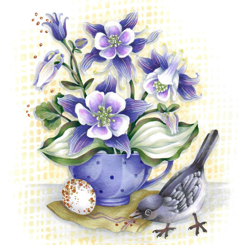 Cup of Columbine Digital Stamp Set