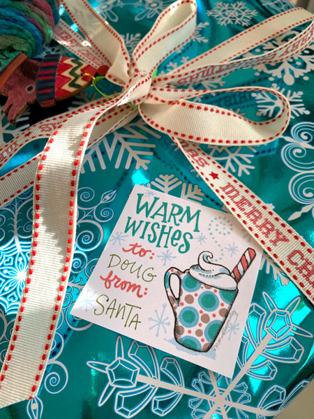 Cup of Good Cheer Digital Stamp Set with Pre-Colored Gift Tags