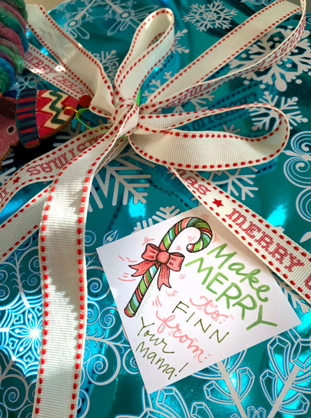 Cup of Good Cheer Digital Stamp Set with Pre-Colored Gift Tags