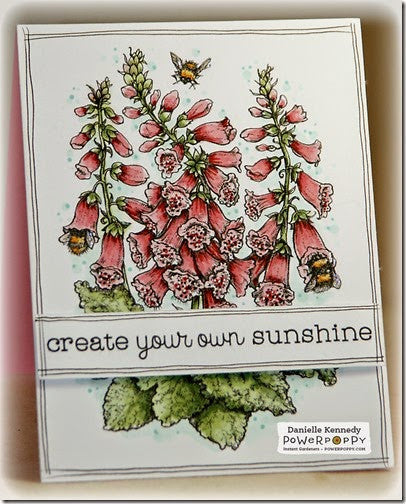 Bees in Foxglove Digital Stamp Set