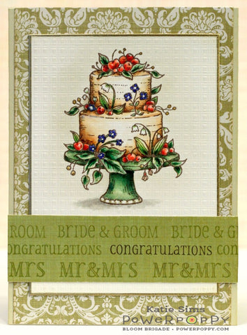 Fancy Flower Cake Digital Stamp Set