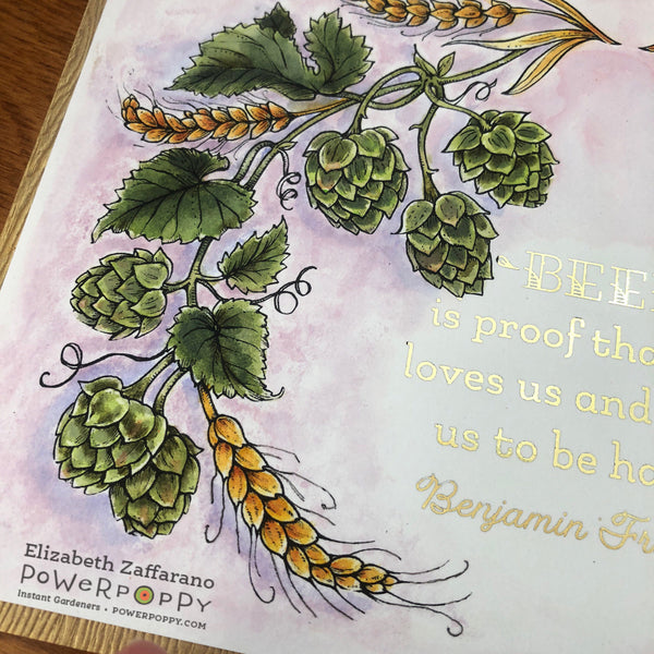 Hops and Barley Digital Stamp Set