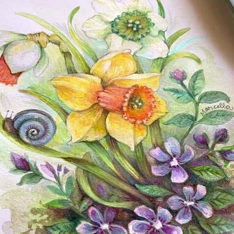 Dancing with Daffodils Digital Stamp Set