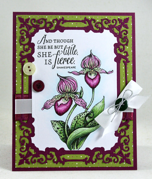 Lady Slipper Orchid Digital Stamp Set