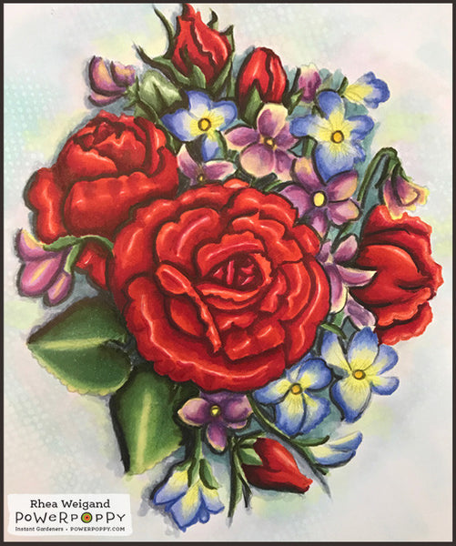 Flower Bomb Digital Stamp Set