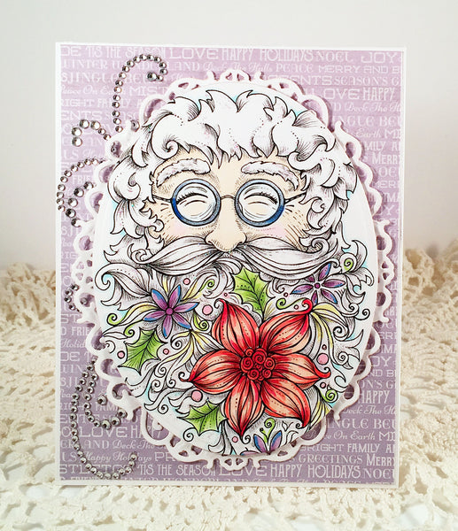 Flowering Santa Stamp Set