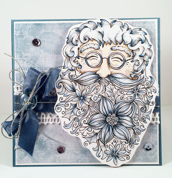 Flowering Santa Stamp Set