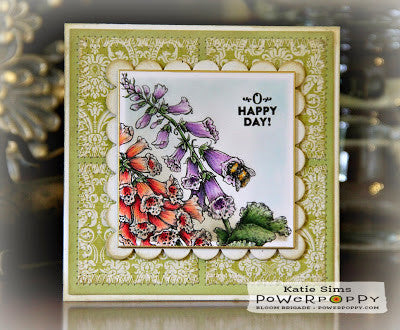 Bees in Foxglove Digital Stamp Set