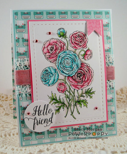 Dynamic Duos: Foxglove and Ranunculus Stamp Set