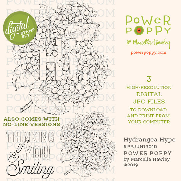 Hydrangea Hype Digital Stamp Set