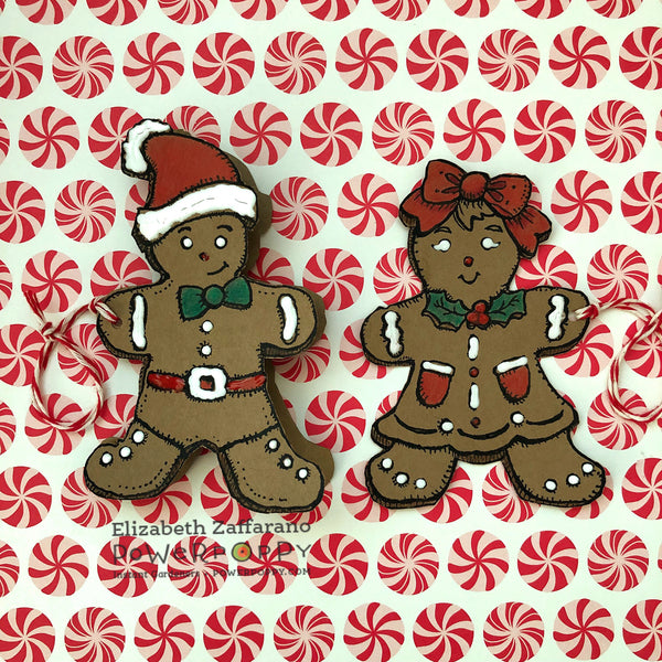 Gingerbread Family Digital Stamp Set