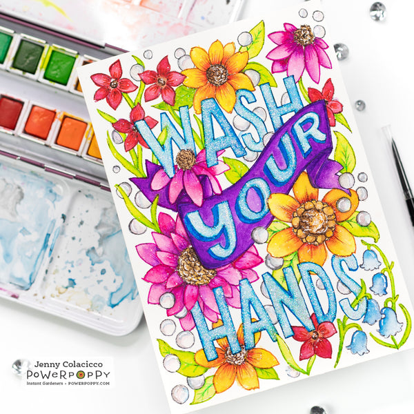 Wash Your Hands Digital Coloring Page