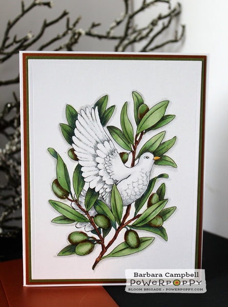 Heavenly Peace Dove Digital Stamp Set
