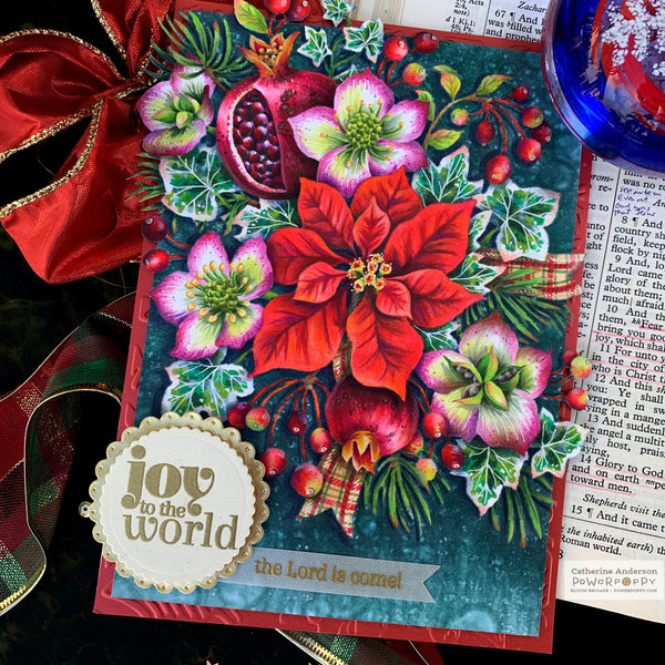 Joy to the World Bouquet Clear Polymer Stamp Set