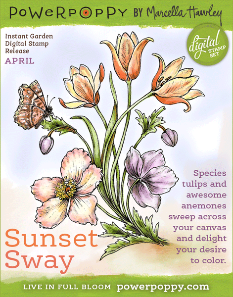 Sunset Sway Digital Stamp Set