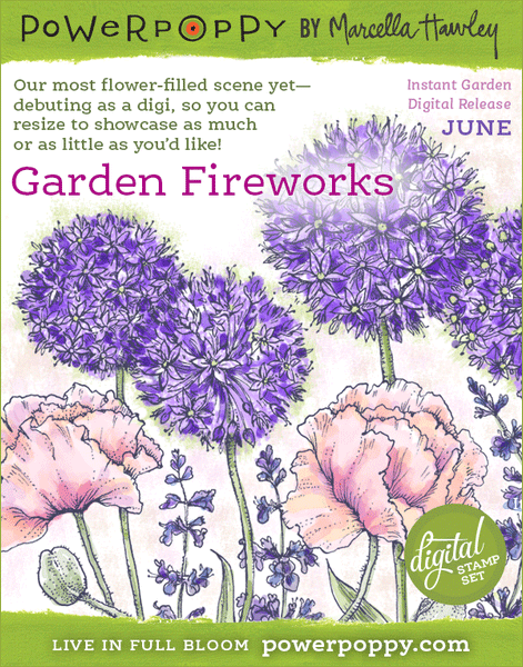 Garden Fireworks Digital Stamp Set